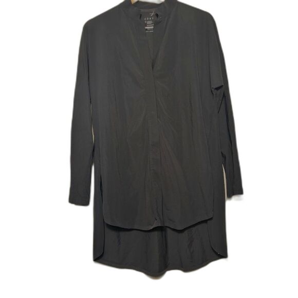 ADAY Something Borrowed Shirt Women's Size XL Black Button Up Minimalist Classic - Picture 2 of 3